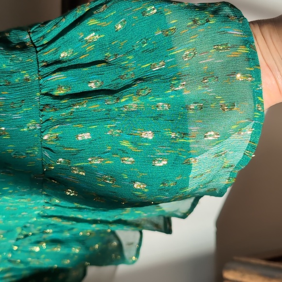 Sezane Green Silk Mini Dress, EU 38 - Picture 6 of 12